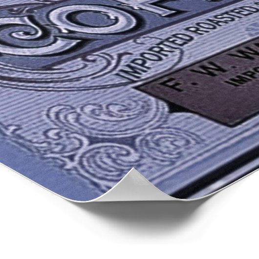 Poster Annonce de café 1900 Monogramme (Coin)