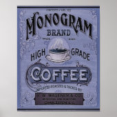 Poster Annonce de café 1900 Monogramme (Devant)