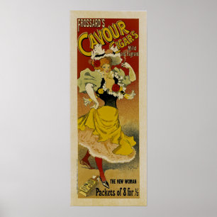 Poster Annonce de cigares de Cavour de Frossard