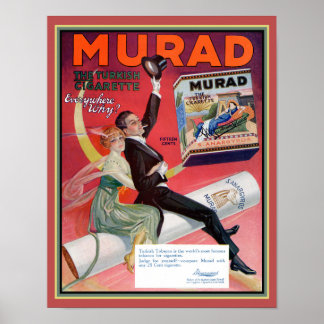 Poster Annonce de cigarettes turques de Murad dans les an