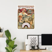 Poster Annonce de cookies Art nouveau par Alphonse Mucha (Bureau à domicile)