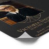 Poster Annonce de décès numérique gris foncé (Coin)