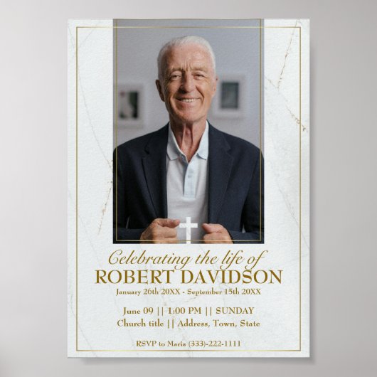 Poster Annonce de décès sur Facebook à télécharger instan (Devant)