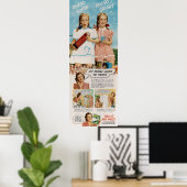 Poster Annonce de détergent Rinso 1946 (Bureau à domicile)