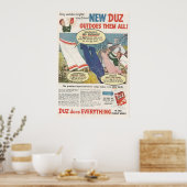 Poster Annonce de détergents Duz 1949 (Cuisine)