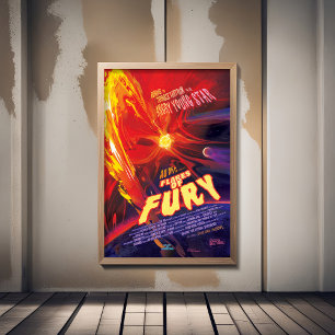 Poster Annonce De Film D'Horreur Sci-Fi, Flares De Furie