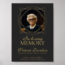 Annonce de funérailles numérique Post Gris foncé