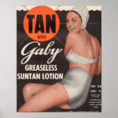 Poster Annonce de Gaby Suntan 1950 (Devant)