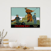 Poster Annonce de golf Retro Cruden Bay Scotland (Cuisine)