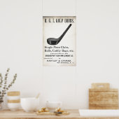 Poster Annonce de golf vintage 1898 - Imprimer (Cuisine)