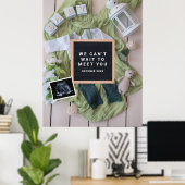 Poster Annonce de grossesse carte de bienvenue bébé, Genr (Bureau à domicile)