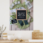 Poster Annonce de grossesse carte de bienvenue bébé, Genr (Cuisine)