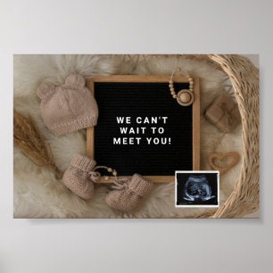 Poster Annonce de grossesse carte de bienvenue bébé, Genr