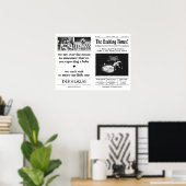 Poster Annonce de grossesse dans un journal lors d'une sé (Bureau à domicile)