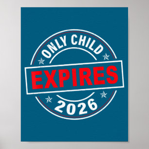 Poster Annonce de grossesse pour enfant unique expire en