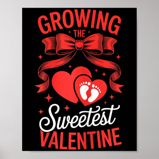 Poster Annonce de grossesse pour la Saint-Valentin la plu (Devant)