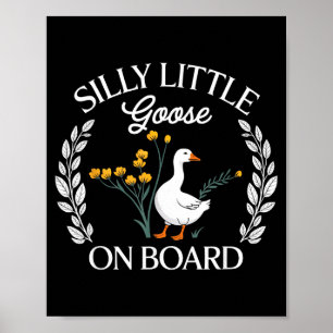 Poster Annonce de grossesse Silly Little Goose à bord dès