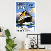 Poster Annonce de la ligne Titanic White Star (Bureau à domicile)