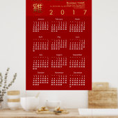 Poster Annonce de l'année 2017 Calendrier de l'entreprise (Cuisine)