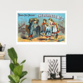 Poster Annonce de machine à coudre de l'époque victorienn (Bureau à domicile)