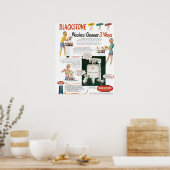 Poster Annonce de machine à laver des années 1940 (Cuisine)