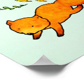 Poster Annonce de naissance de bébé forestier (Coin)