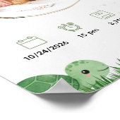 Poster Annonce de naissance de bébé personnalisée  (Coin)