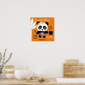 Poster Annonce de naissance de panda mignon (Cuisine)
