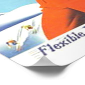 Poster Annonce de ski vintage (Coin)