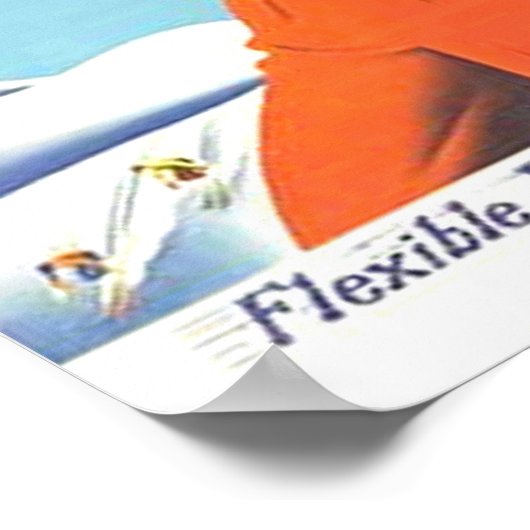 Poster Annonce de ski vintage (Coin)