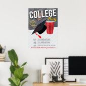 Poster Annonce de soirée étudiante ajouter un logo et une (Bureau à domicile)