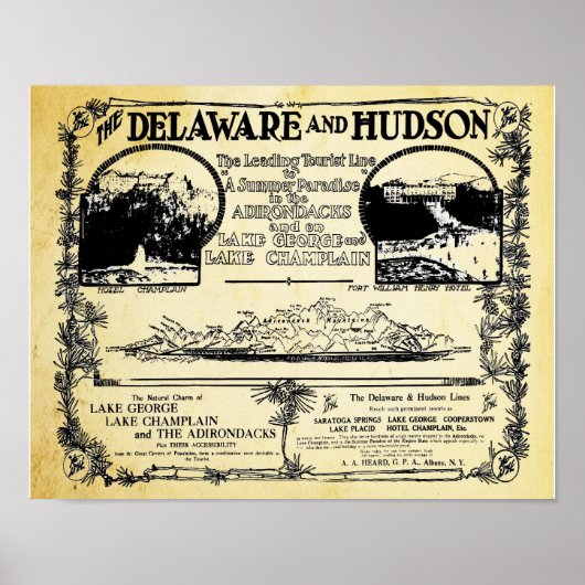 Poster Annonce de vacances pour les voyages en train (Devant)