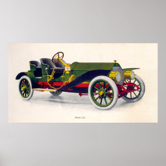 Poster Annonce de voitures à moteur Palmer-Singer, 1909 (Devant)