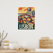 Poster Annonce de voyage de Lisbonne (Cuisine)