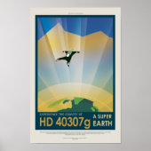 Poster Annonce de voyage Sci-Fi, Planet HD 40307g (Devant)