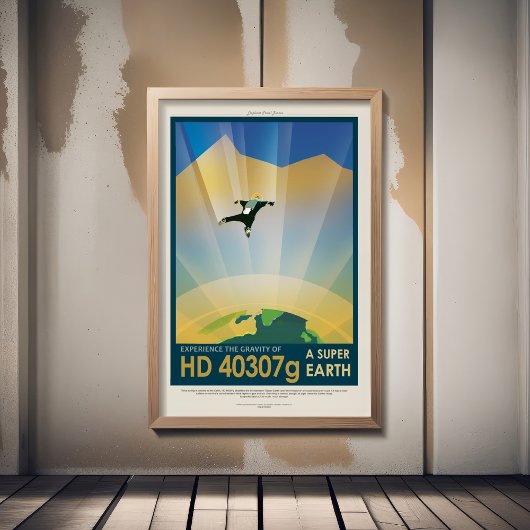 Poster Annonce de voyage Sci-Fi, Planet HD 40307g