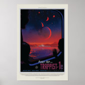 Poster Annonce de voyage Sci-Fi, Planet Trapist-1e (Devant)