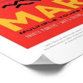 Poster Annonce de voyage Sci-Fi, Planète Mars (Coin)