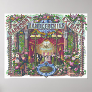 Poster Annonce d'extraits vintages