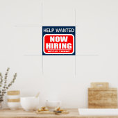 Poster Annonce d'offre d'emploi embauche immédiate (Cuisine)