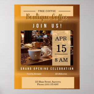 Poster Annonce d'ouverture du Café