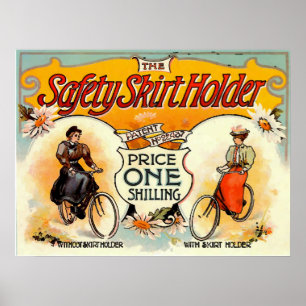 Poster Annonce du détenteur de jupe vintage