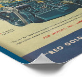 Poster Annonce du moteur de camion de la comète d'or REO (Coin)