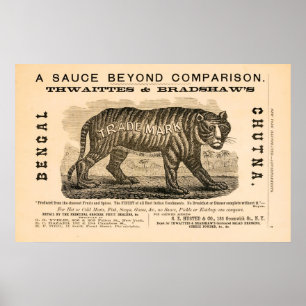 Poster Annonce épicée de sauce à l'antiquité 1869