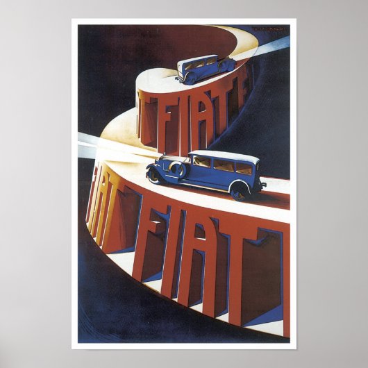 Poster Annonce Fiat vintage (Devant)