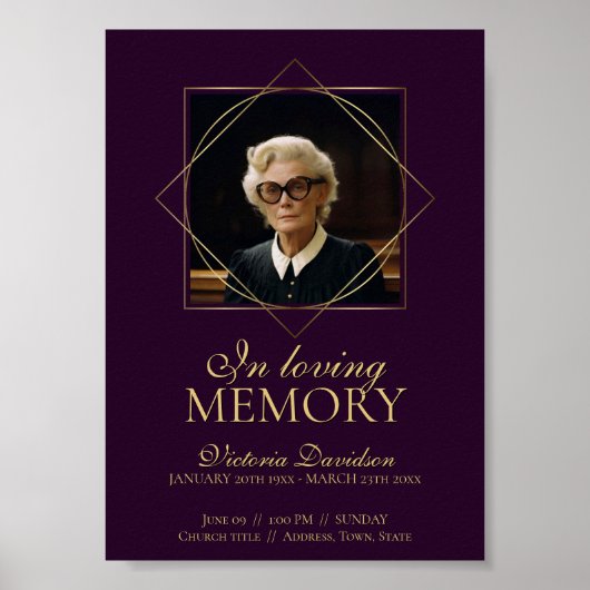 Poster Annonce funéraire numérique post Deep Purple (Devant)