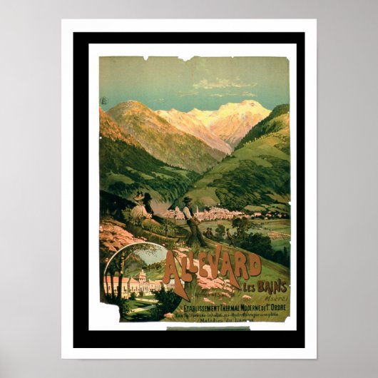 Poster Annonce pour 'Allevard Les Bains', Isere (col (Devant)