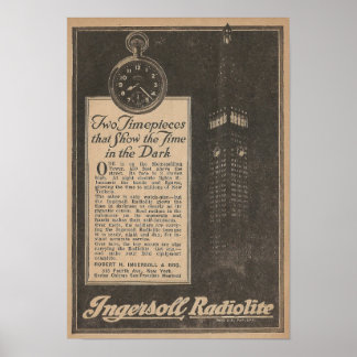 Poster Annonce Radium Watch 1918