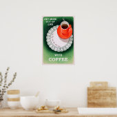Poster Annonce rétro de l'affiche de café vintage (Cuisine)