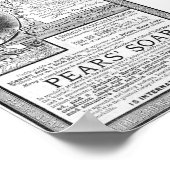 Poster Annonce savonneuse vintage. (Coin)